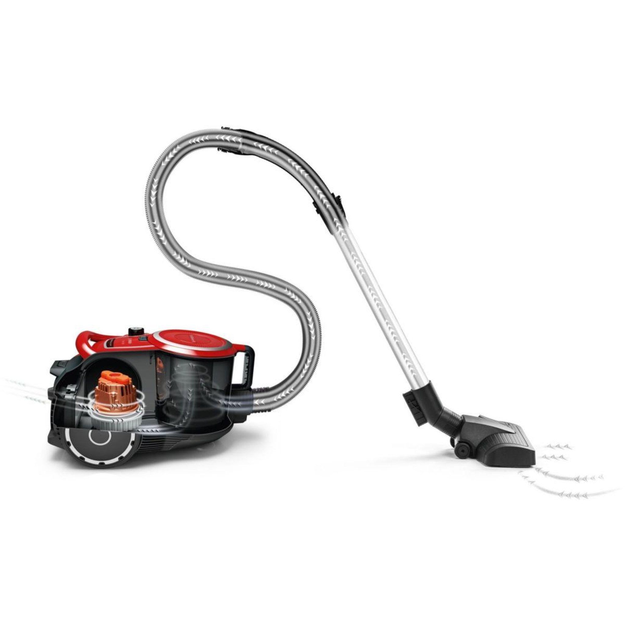Voir la diapositive 2 : BOSCH Aspirateur sans sac pro animal rouge bgs41pet1