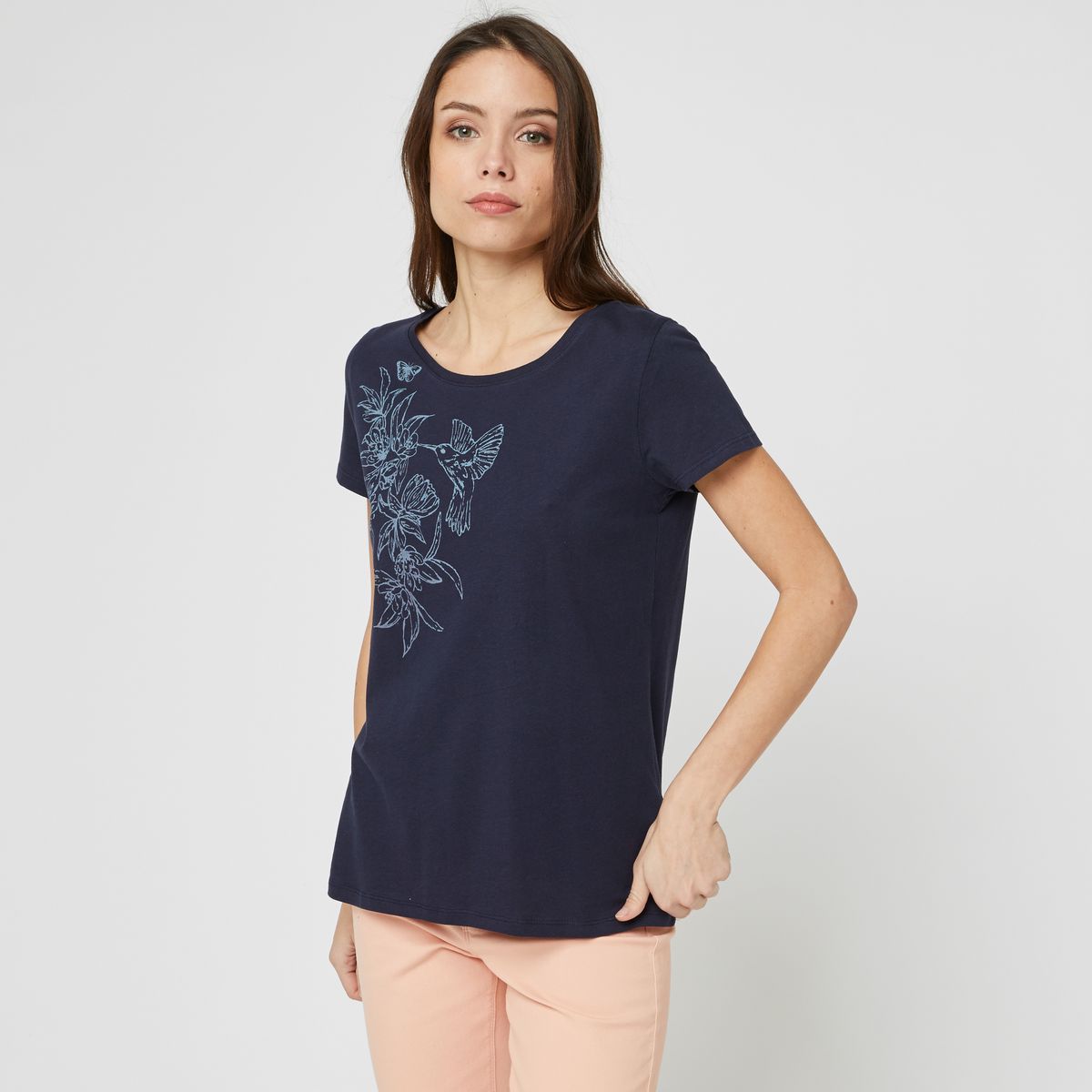 INEXTENSO T-shirt marine femme