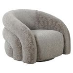 LISA DESIGN Nicolo - fauteuil pivotant - en tissu texturé. Coloris disponibles : Marron