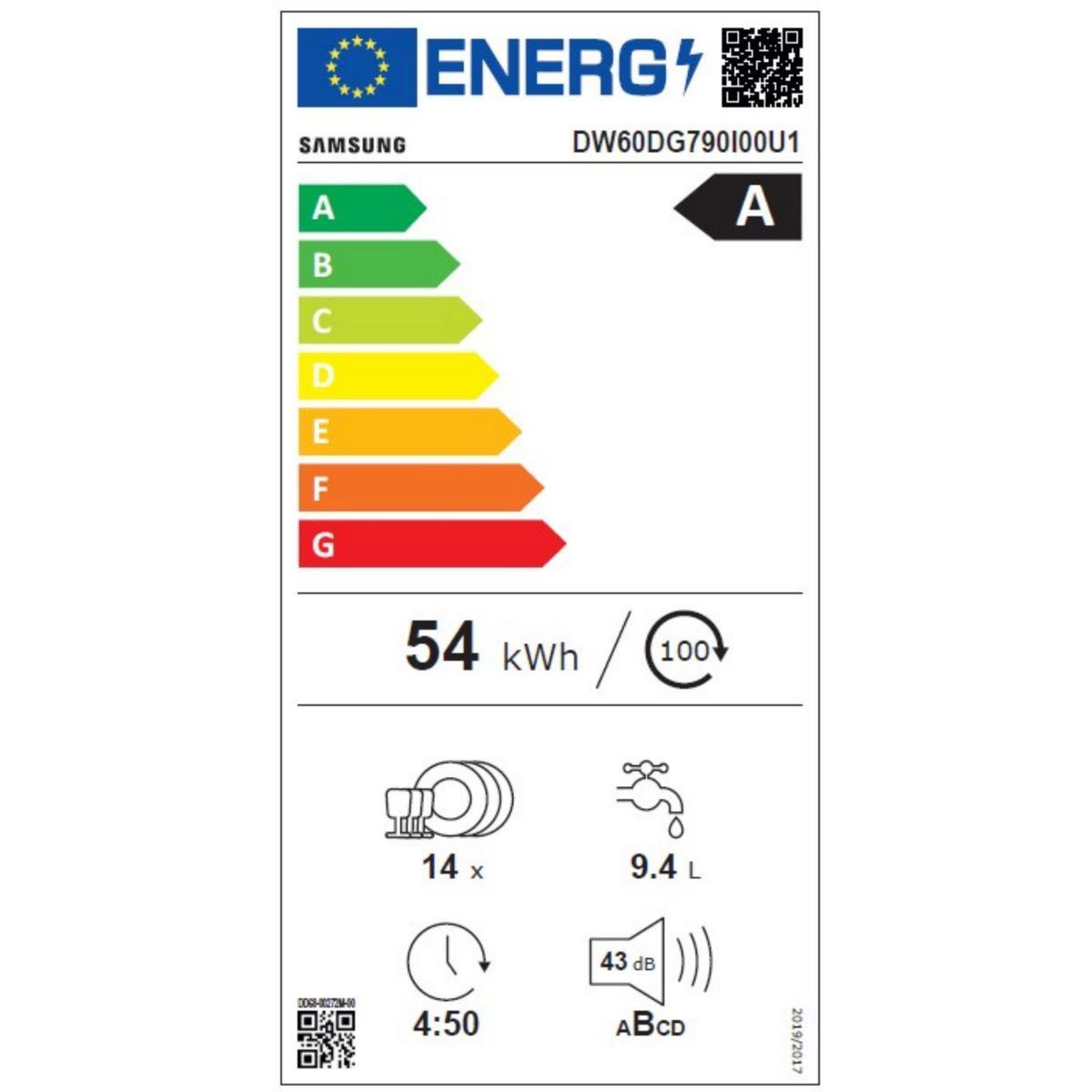 Voir la diapositive 6 : Samsung Lave vaisselle encastrable dw60dg790i00