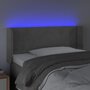 Voir la diapositive 4 : VIDAXL Tete de lit a LED Gris clair 93x16x78/88 cm Velours