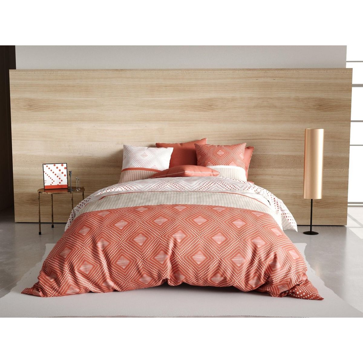 ATELIER DU COTON Parure housse de couette 100% coton 57fils kayle