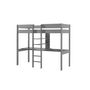 Voir la diapositive 2 : Lit mezzanine en pin massif avec bureau 90x200cm WOODY