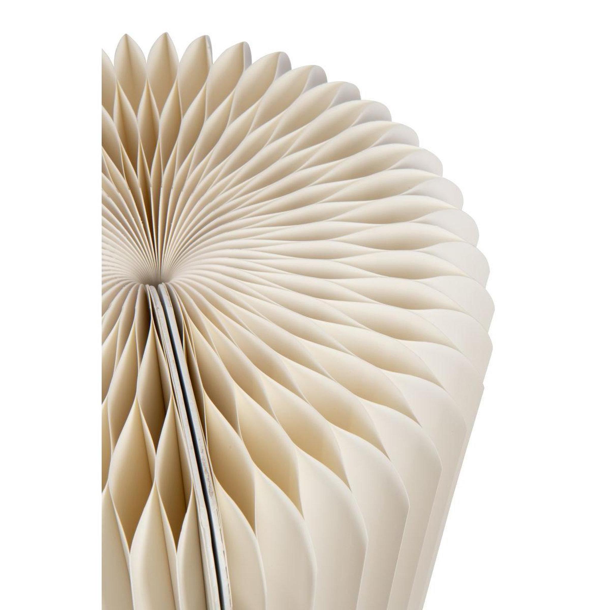 Voir la diapositive 5 : J-LINE Pouf pliable en papier  lily  42cm blanc cassé