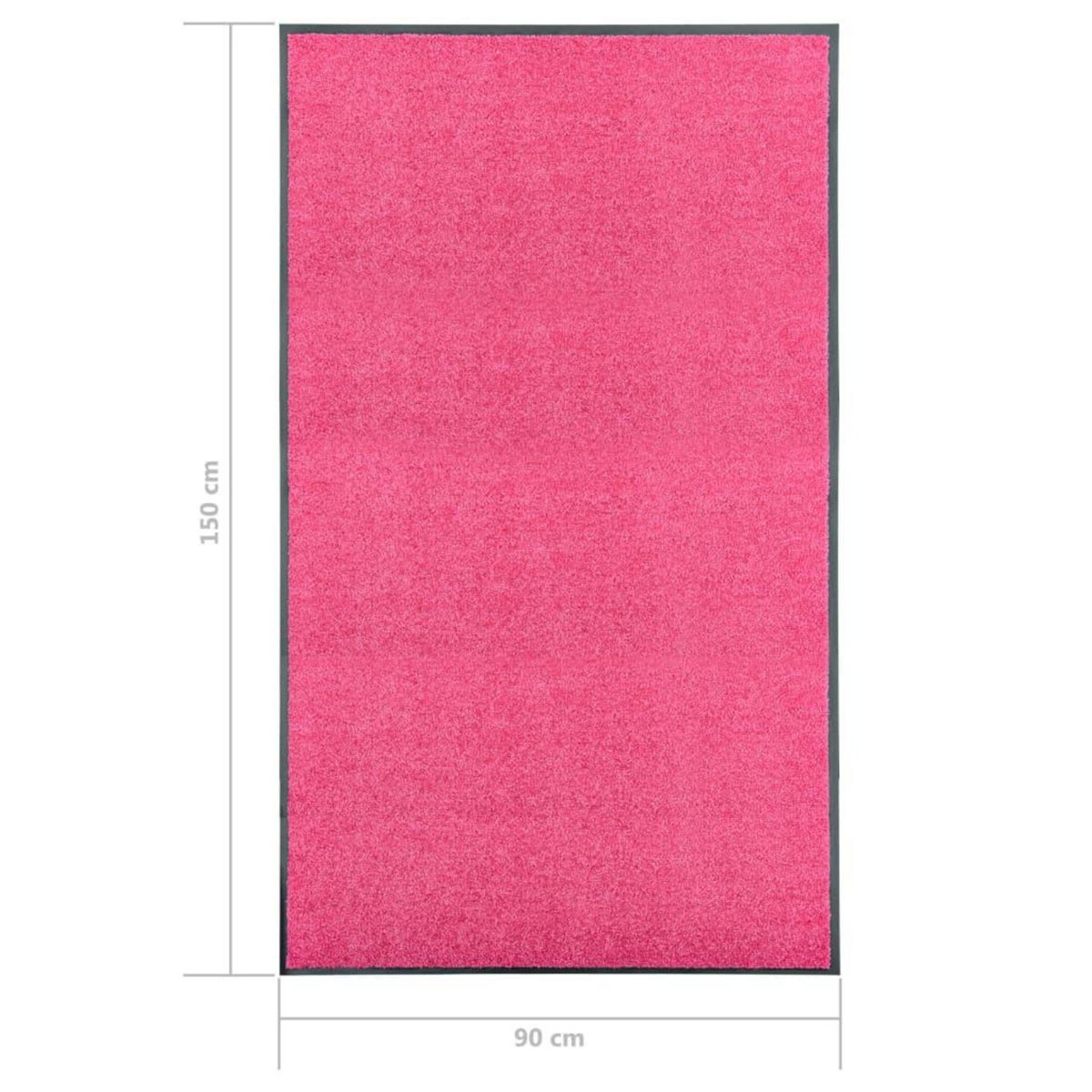 VIDAXL Paillasson lavable Rose 90x150 cm