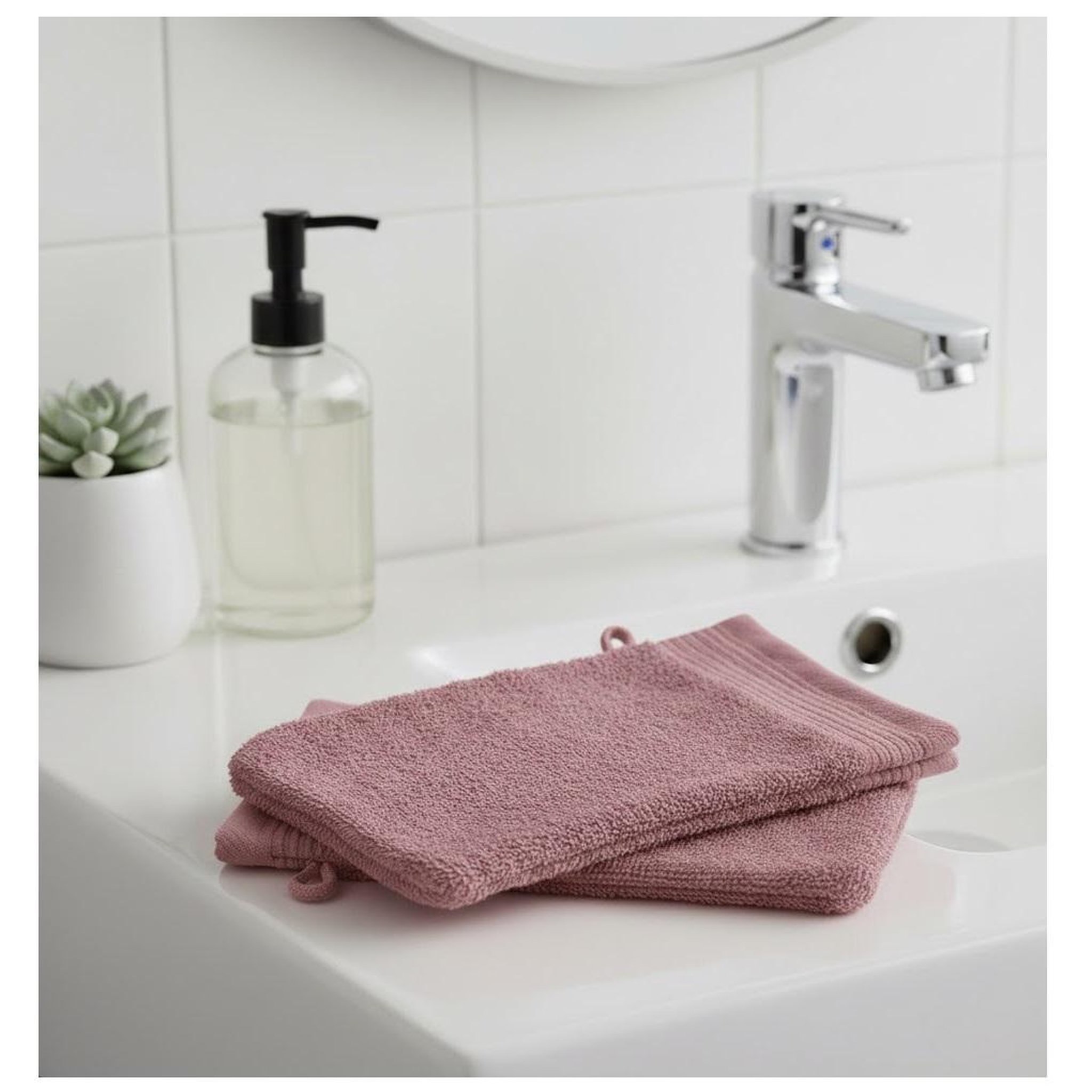 Voir la diapositive 2 : Eden Lot de 2 gants de toilette lilas