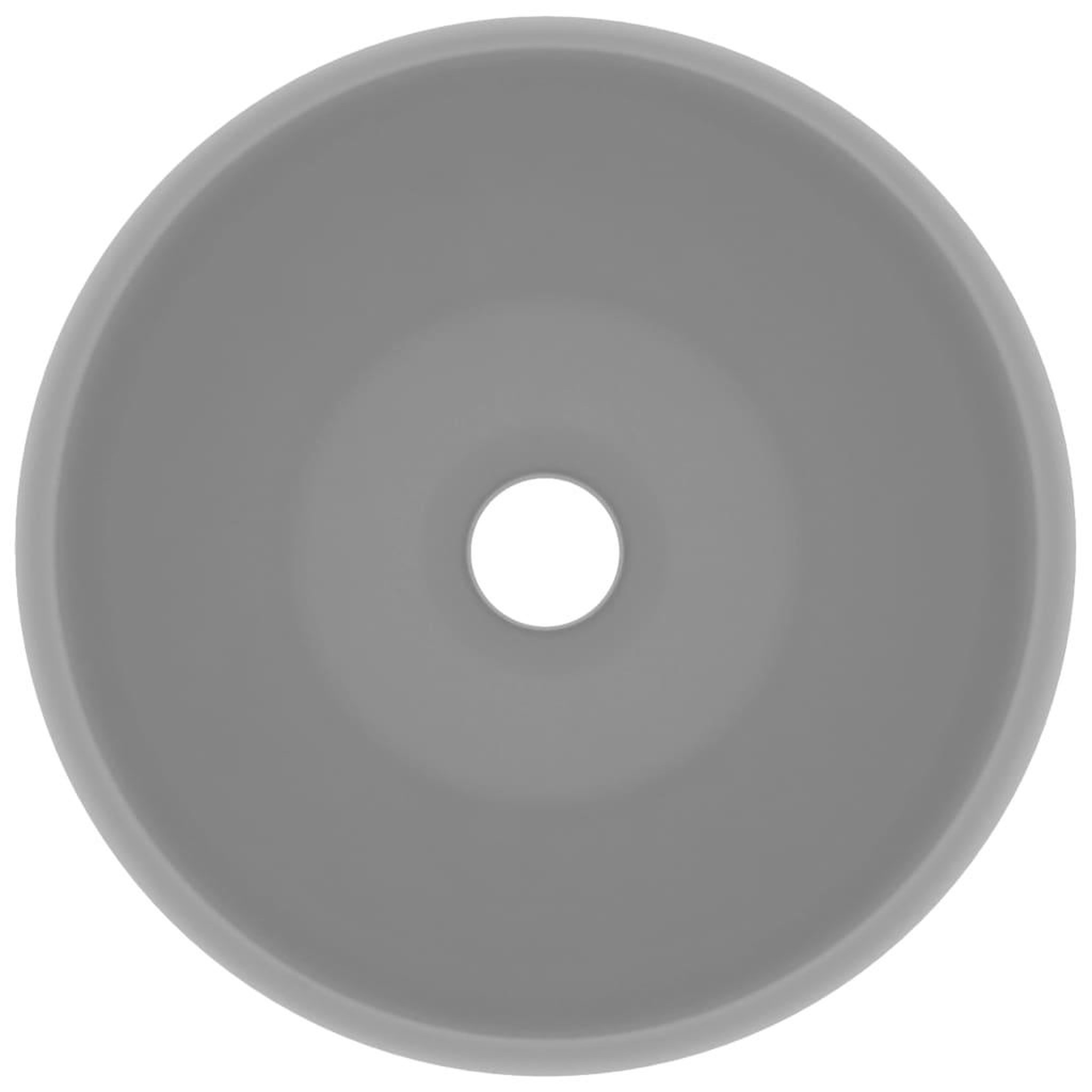 Voir la diapositive 3 : VIDAXL Lavabo rond de luxe Gris clair mat 40x15 cm Ceramique