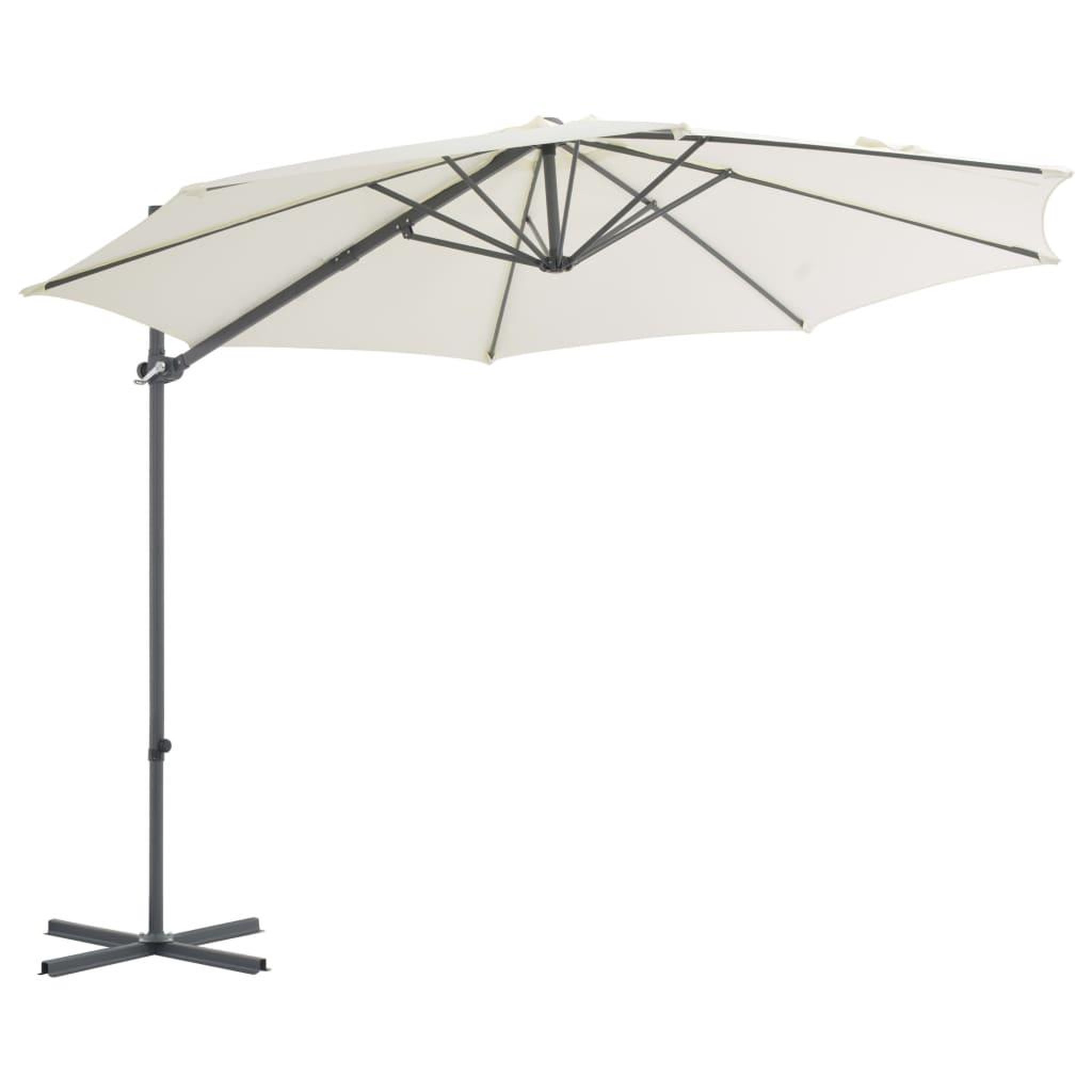 Voir la diapositive 2 : VIDAXL Parasol de jardin avec base portable sable