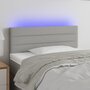 Voir la diapositive 1 : VIDAXL Tete de lit a LED Gris clair 100x5x78/88 cm Tissu