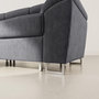 Voir la diapositive 4 : BEST MOBILIER Baoji - canapé d'angle gauche 5 places convertible avec têtières et coffre en velours côtelé