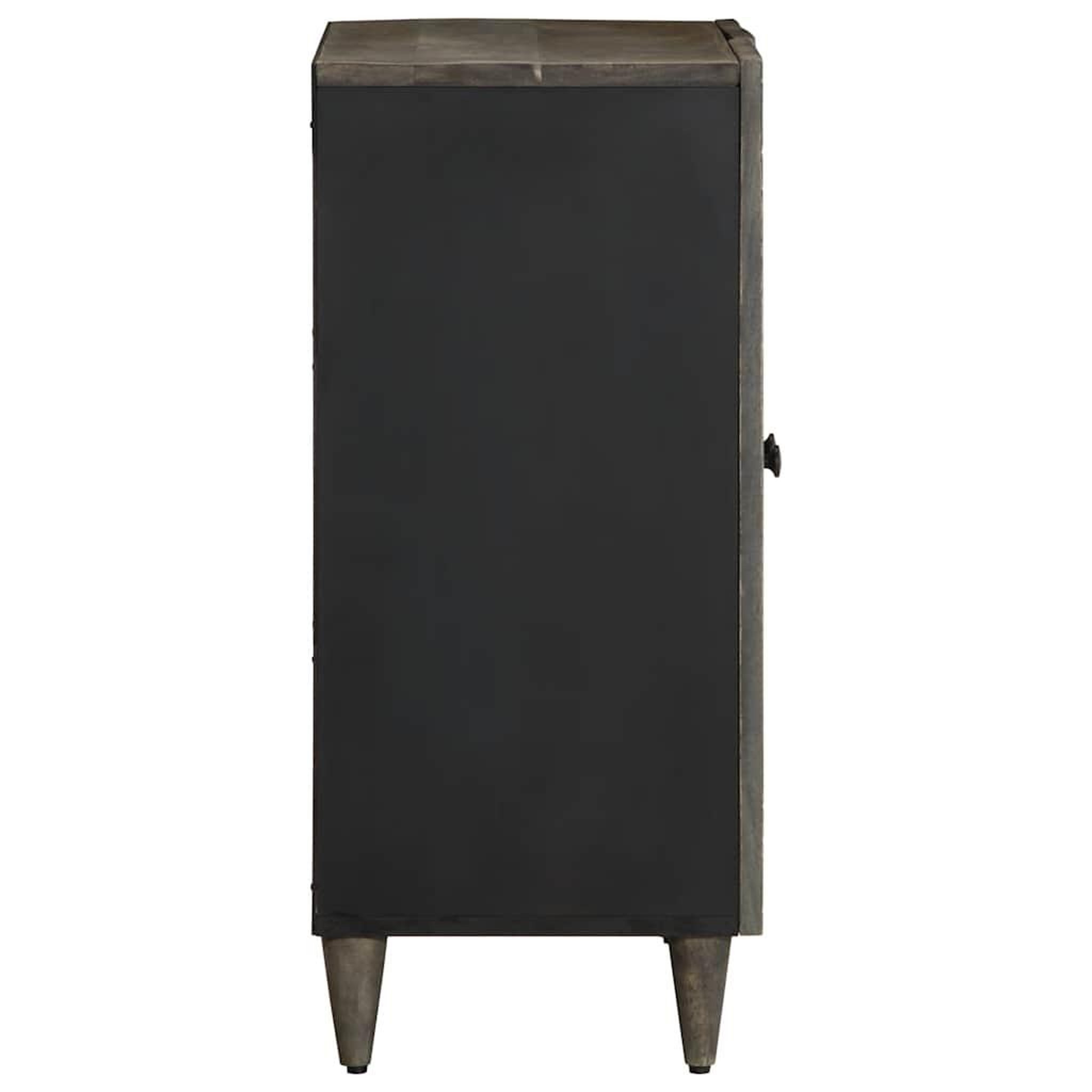 Voir la diapositive 4 : VIDAXL Buffet gris clair 60x33,5x75 cm bois de manguier massif