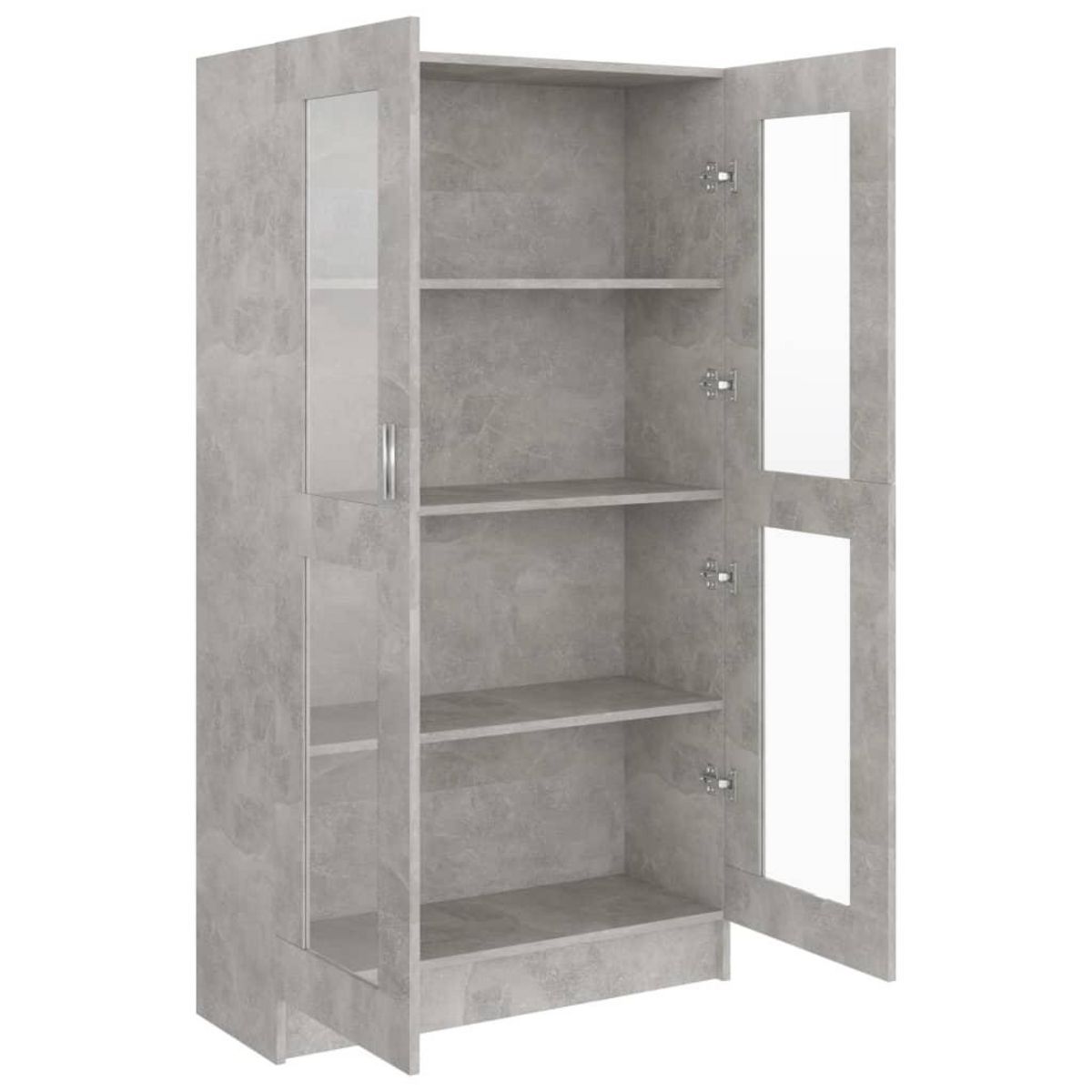 VIDAXL Armoire a vitrine Gris beton 82,5x30,5x150 cm Bois d'ingenierie