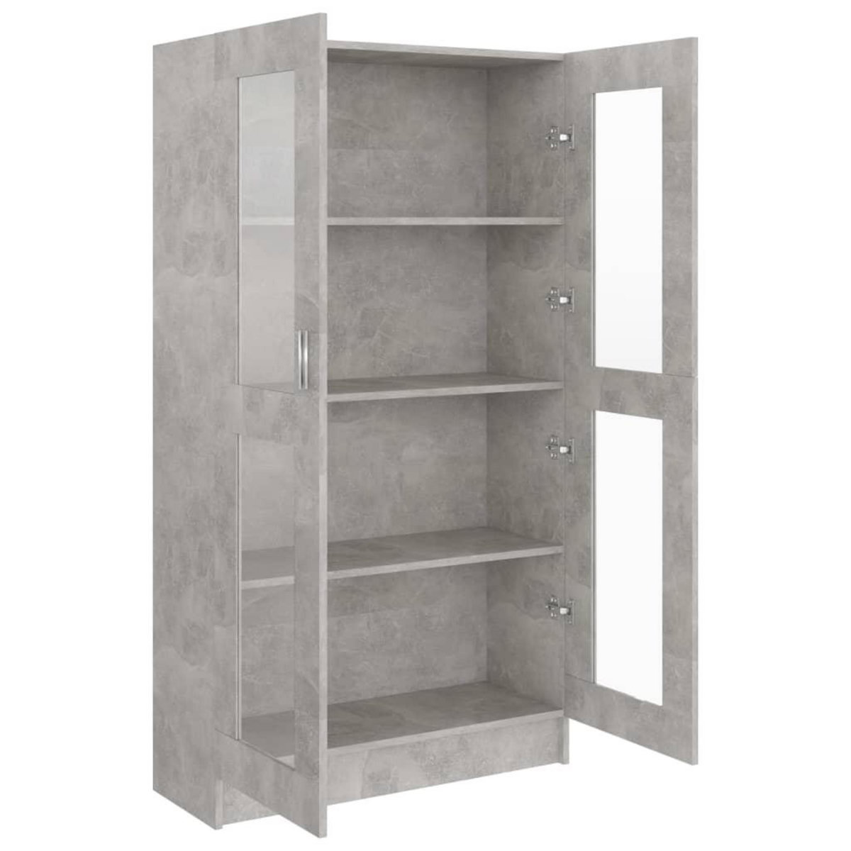 VIDAXL Armoire a vitrine Gris beton 82,5x30,5x150 cm Bois d'ingenierie