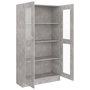 Voir la diapositive 5 : VIDAXL Armoire a vitrine Gris beton 82,5x30,5x150 cm Bois d'ingenierie
