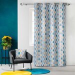 Paris Prix Rideau Tamisant  Palpito  140x260cm Blanc & Bleu