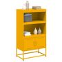 Voir la diapositive 4 : VIDAXL Buffet haut jaune moutarde 68,5x38,5x123,5 cm acier