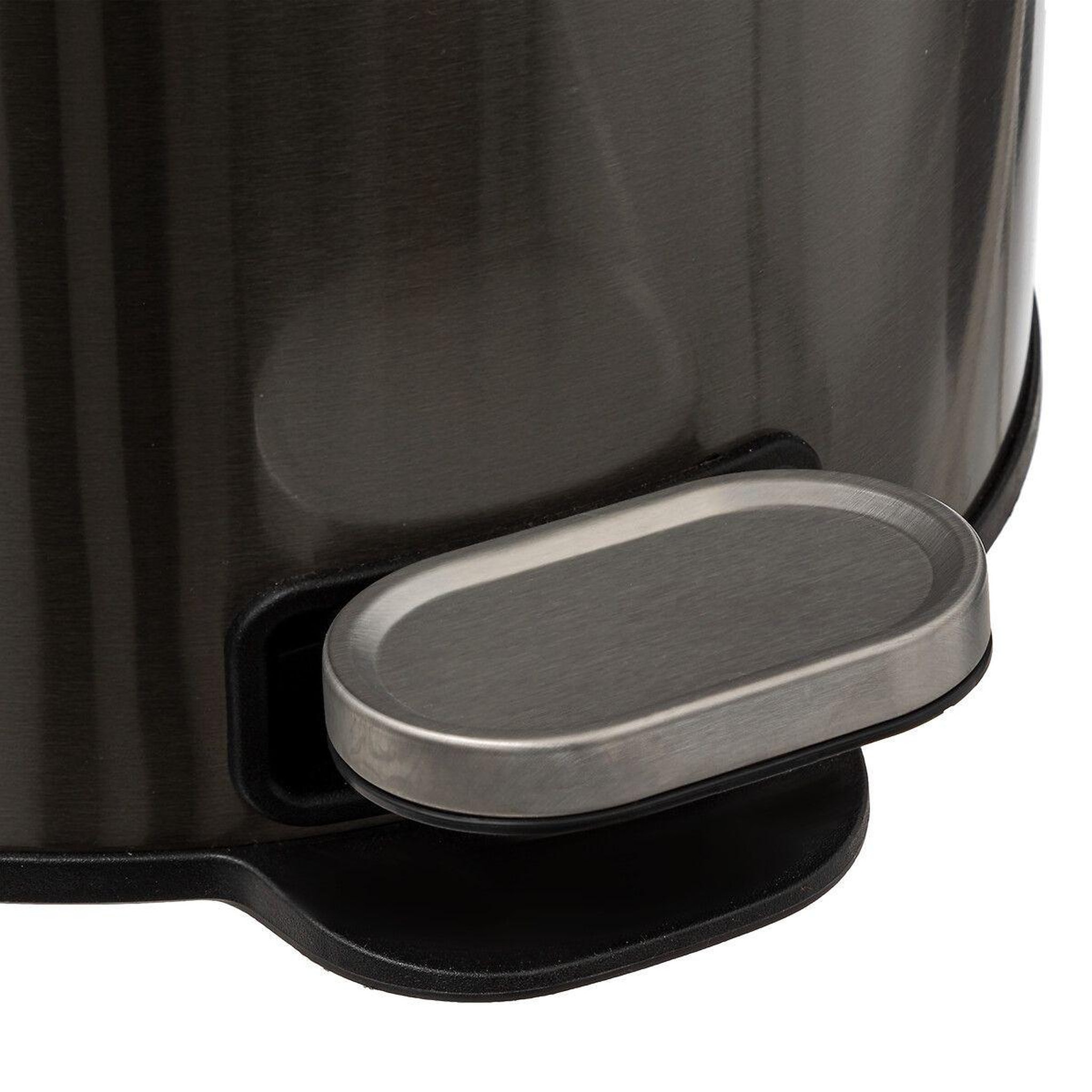 Voir la diapositive 5 : FIVE Poubelle de cuisine en métal  delta  30l inox noir