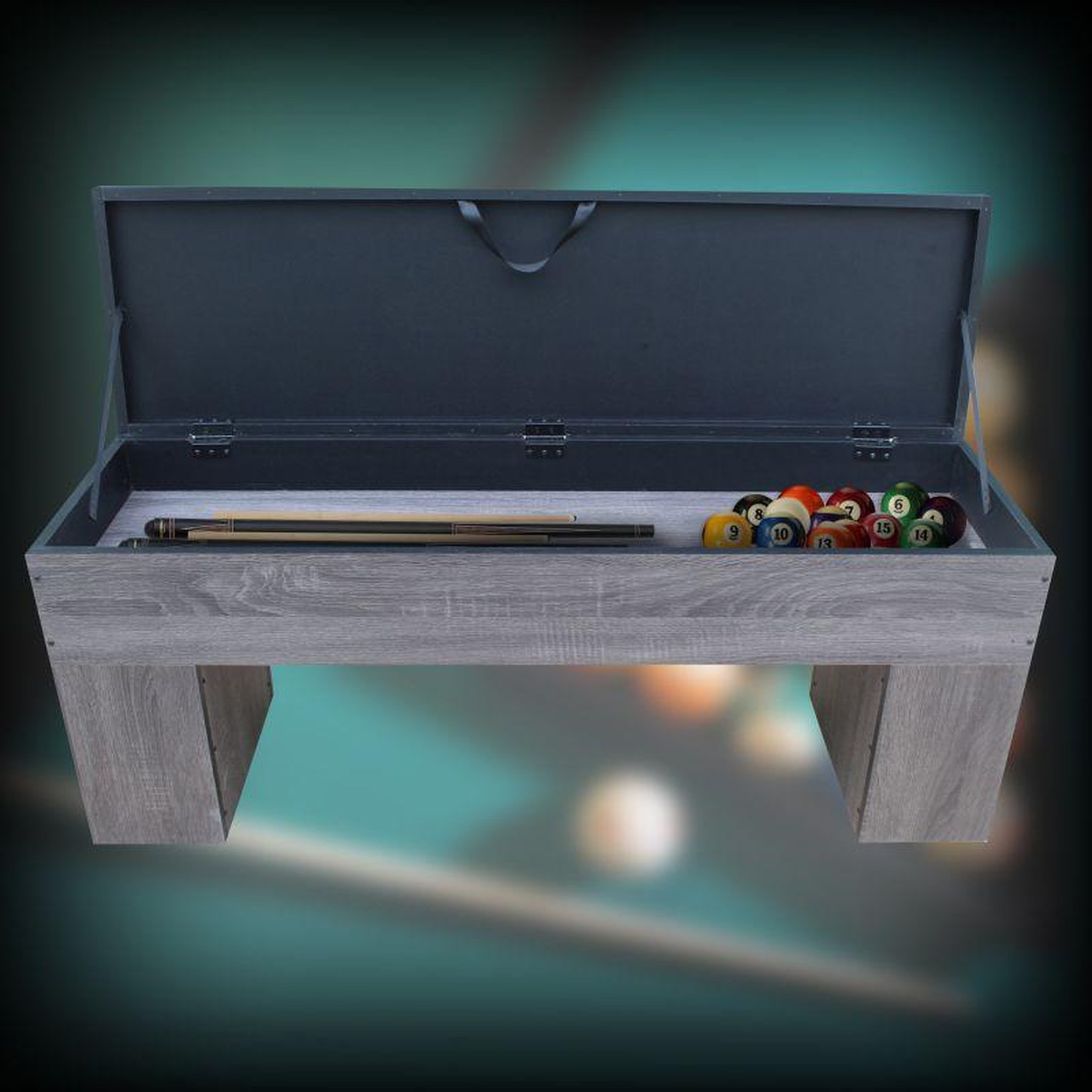 Voir la diapositive 4 : SOKKER Banc Bois avec rangement 113 x 32 cm avec coussin - Deluxe