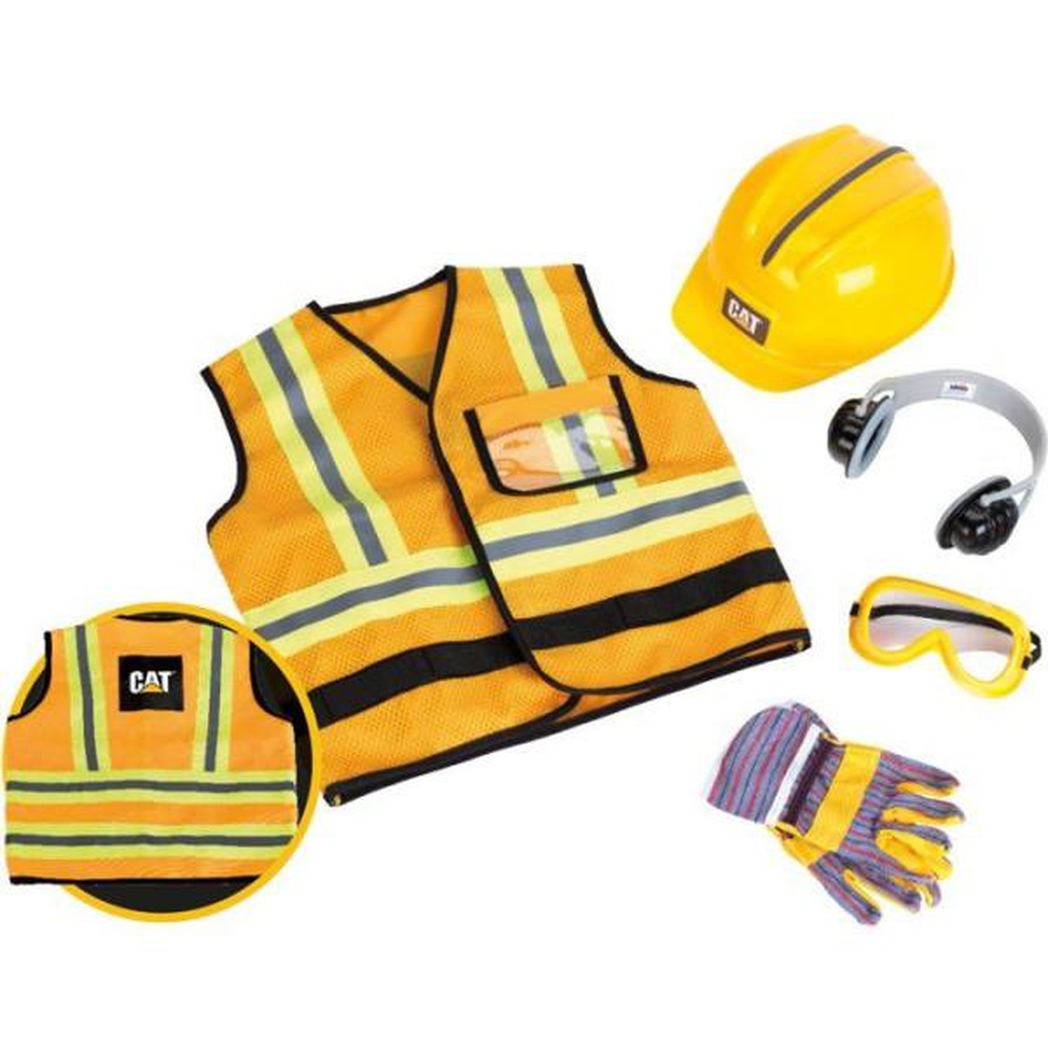 Klein Gilet d'ouvrier de chantier - KLEIN - 3224 - Caterpillar avec accessoires - Jouet d'imitation bricolage - Des 3 ans