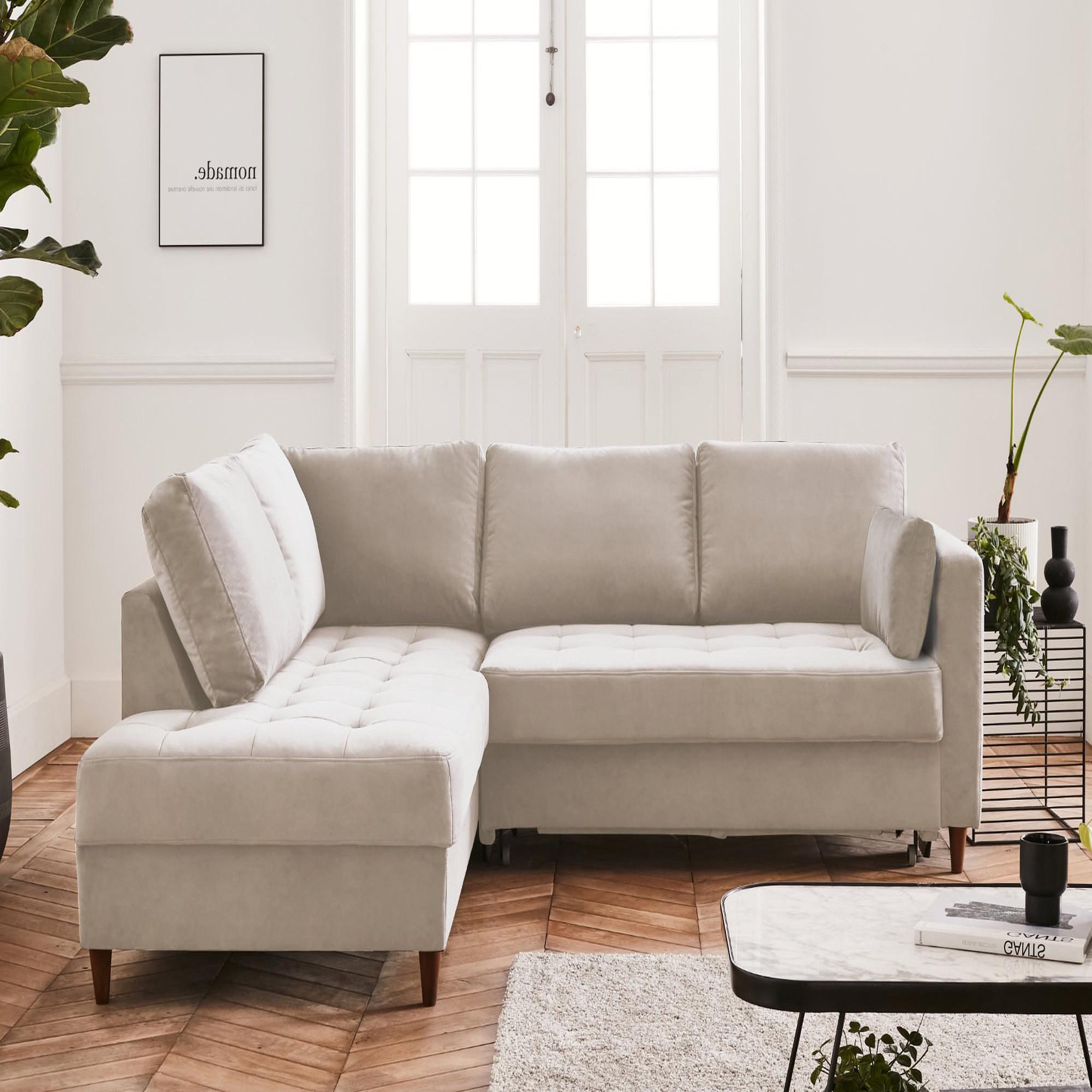 Voir la diapositive 2 : LISA DESIGN Anna - canapé d'angle gauche - 5 places - convertible - en velours
