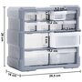 Voir la diapositive 6 : VIDAXL Organisateurs multi-tiroirs avec 12 tiroirs 2 pcs 26,5x16x26 cm