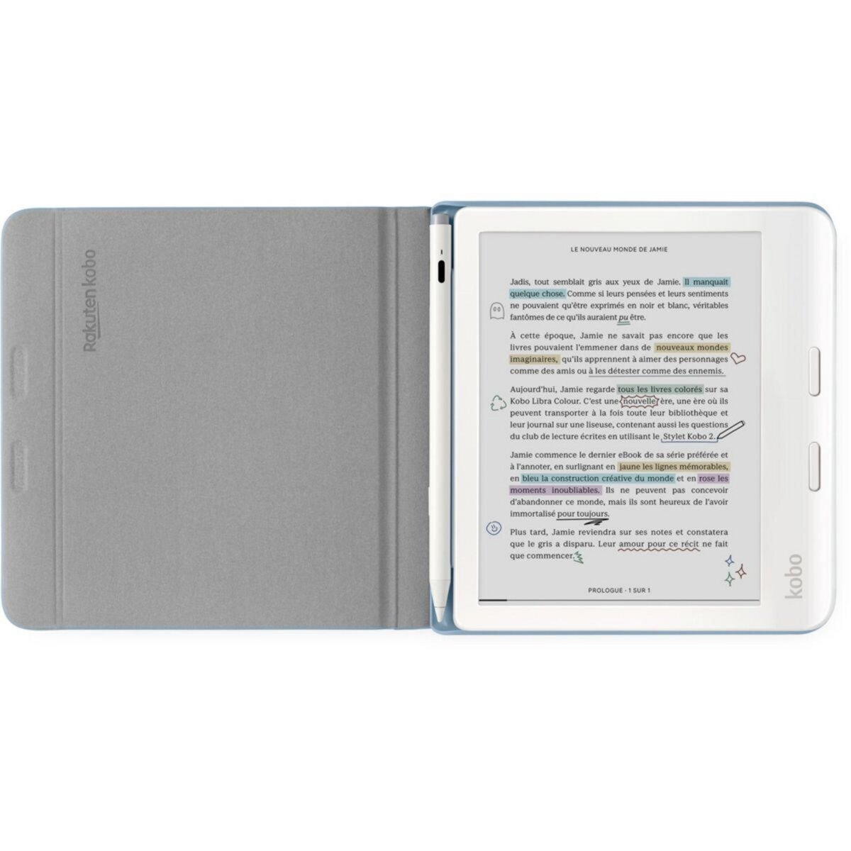 kobo Pochette Libra Cover Notebook Bleu