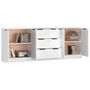 Voir la diapositive 5 : VIDAXL Buffets 3 pcs blanc brillant bois d'ingenierie
