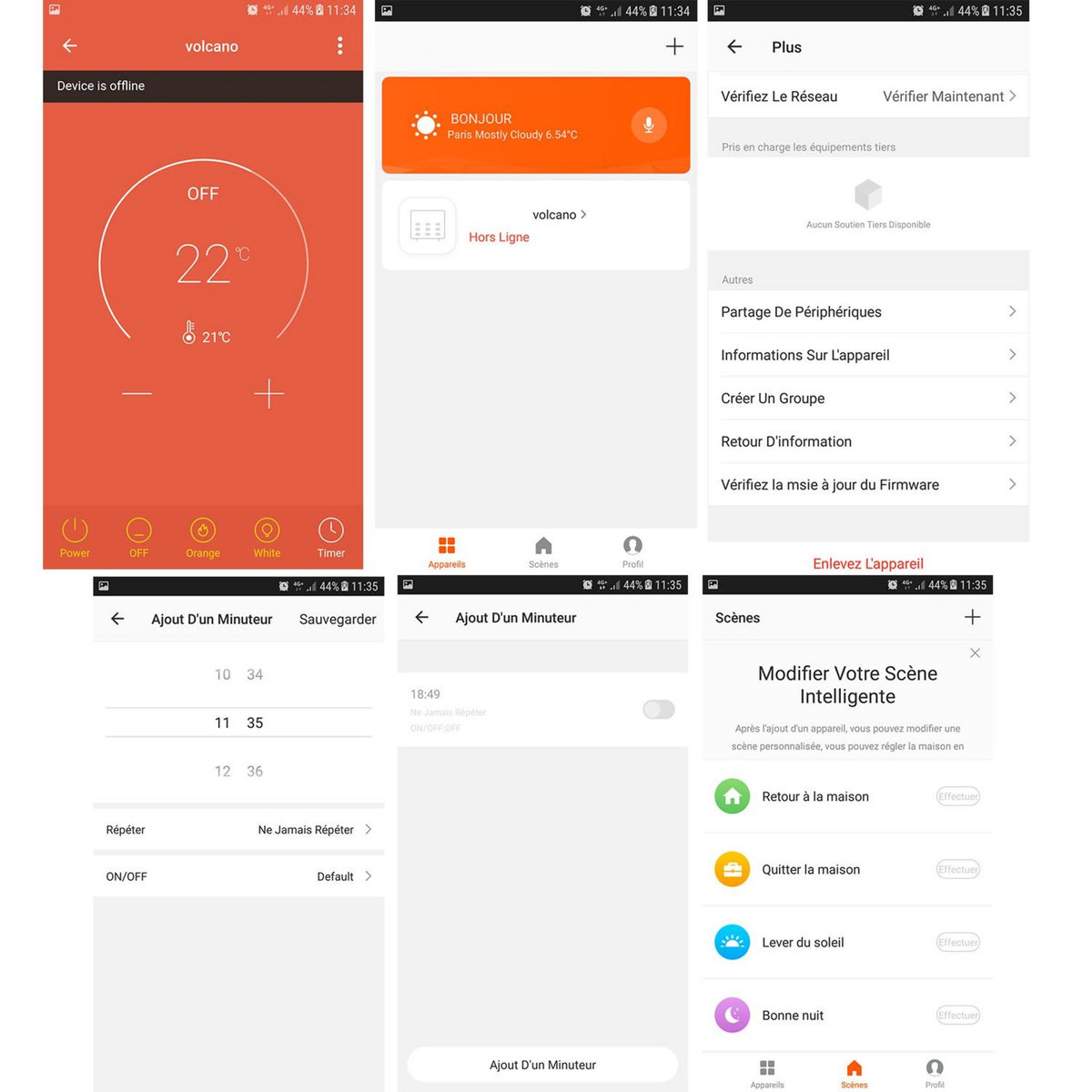 Chemin'arte Cheminée électrique 2000w en wifi - volcano xxl wifi