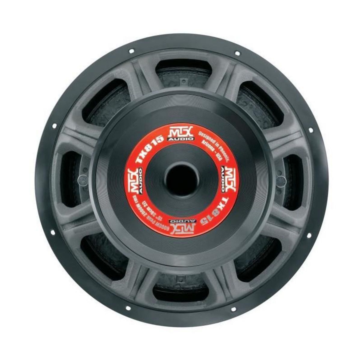 MTX AUDIO MTX TX815 Subwoofer voiture HighEnd 38cm 2000W RMS 2O châssis alu bobine 3 pour caisson clos ou reflex membrane fibre