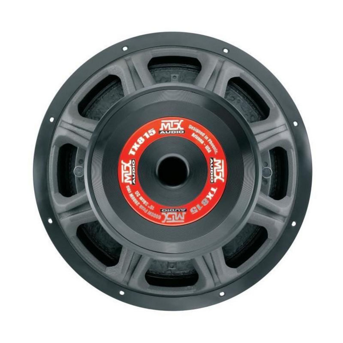 MTX AUDIO MTX TX815 Subwoofer voiture HighEnd 38cm 2000W RMS 2O châssis alu bobine 3 pour caisson clos ou reflex membrane fibre