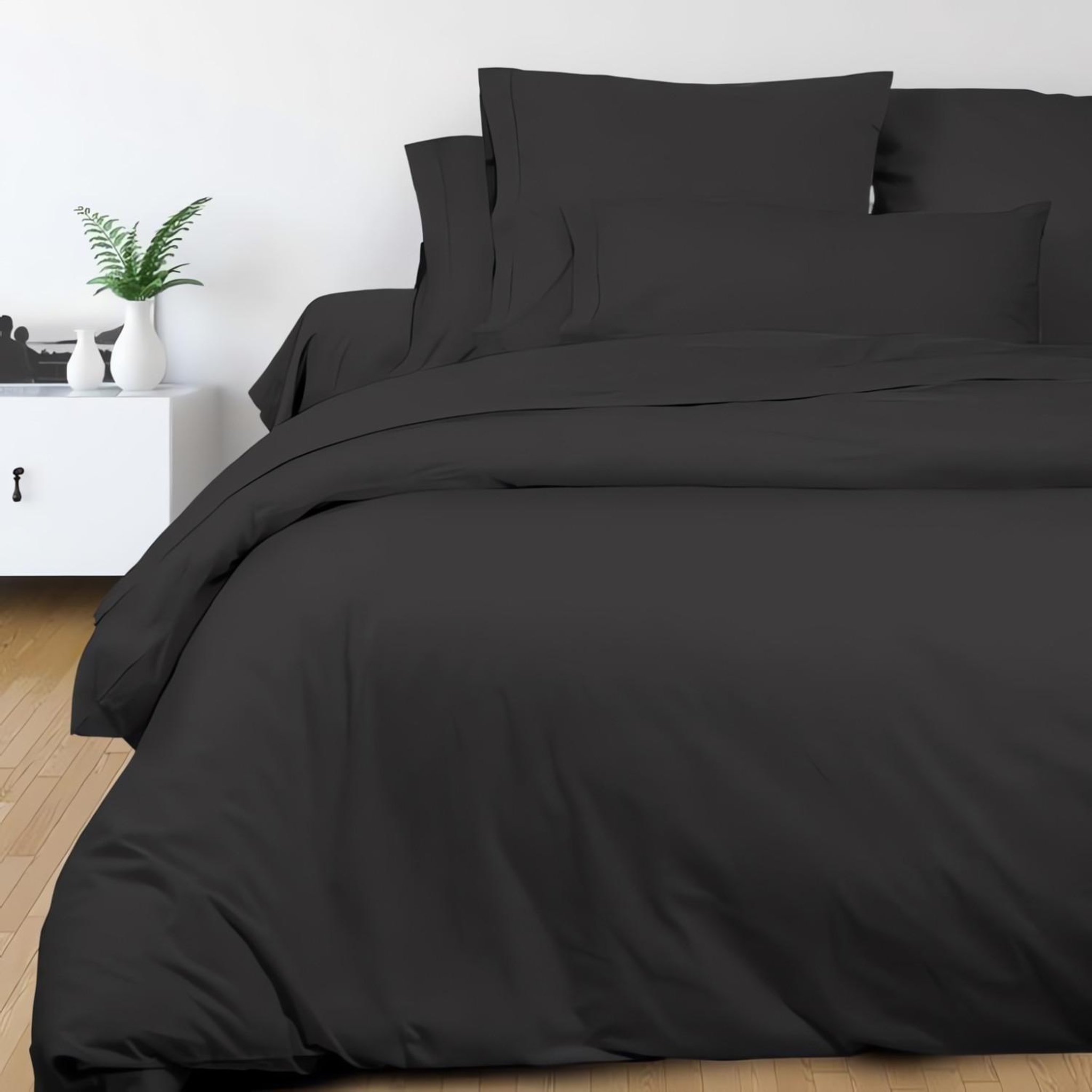 Voir la diapositive 3 : SOLEIL D'OCRE Drap plat en coton percale, par soleil d'ocre