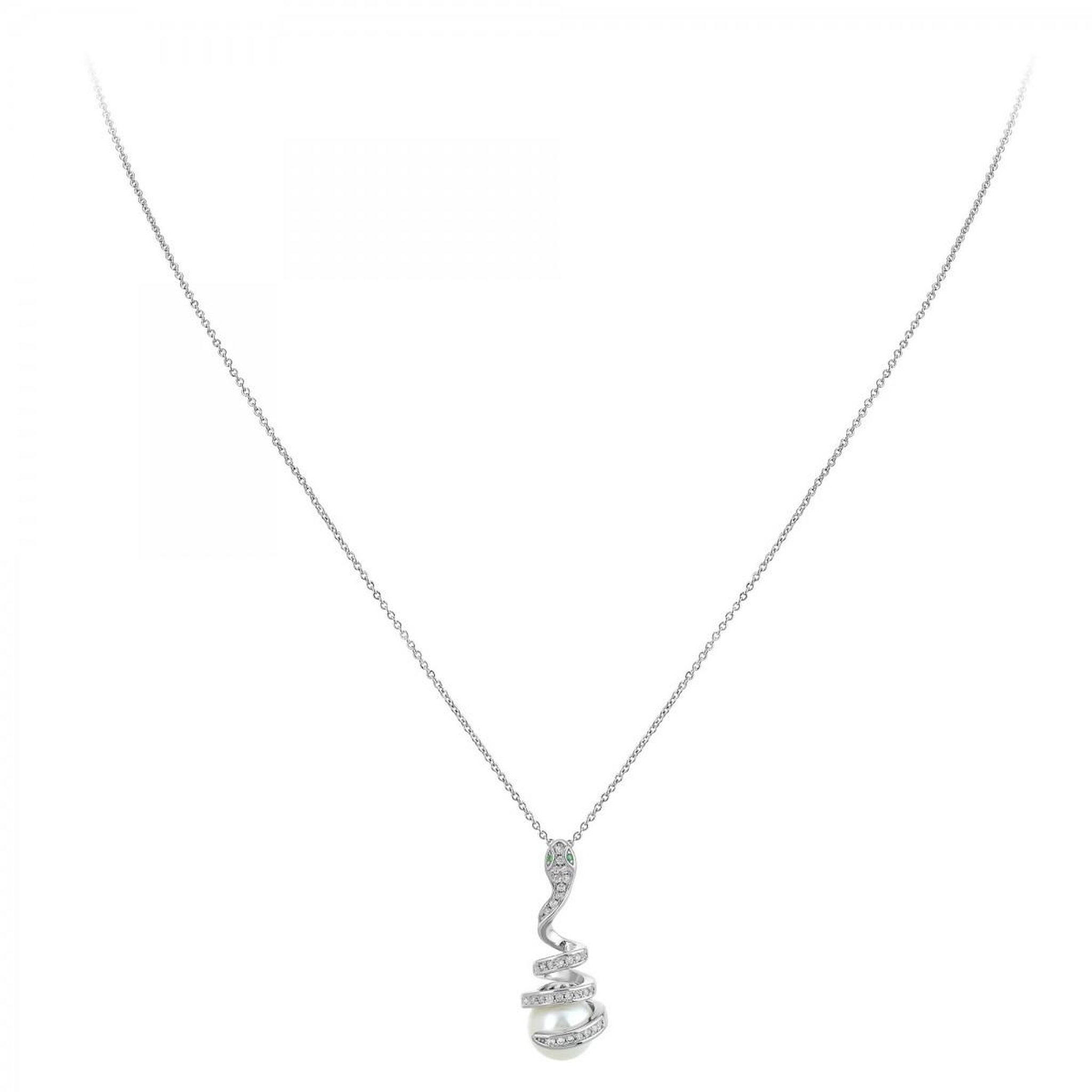 Voir la diapositive 3 : SC CRYSTAL Collier serpent SC Crystal orné de zirconium et décoré d'une perle