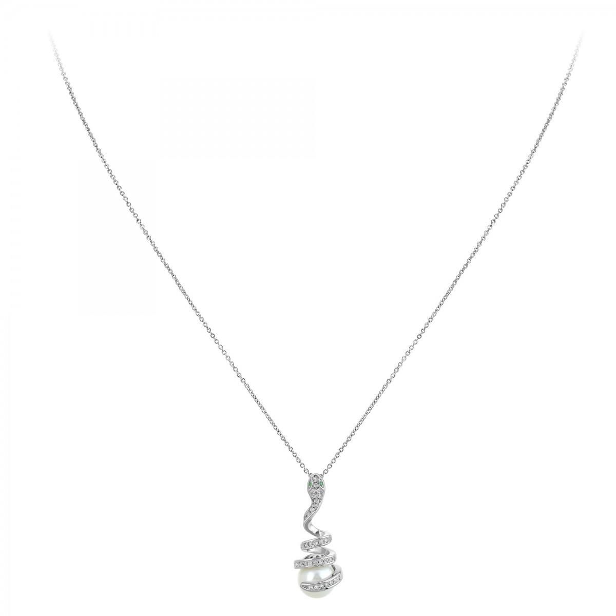 SC CRYSTAL Collier serpent SC Crystal orné de zirconium et décoré d'une perle