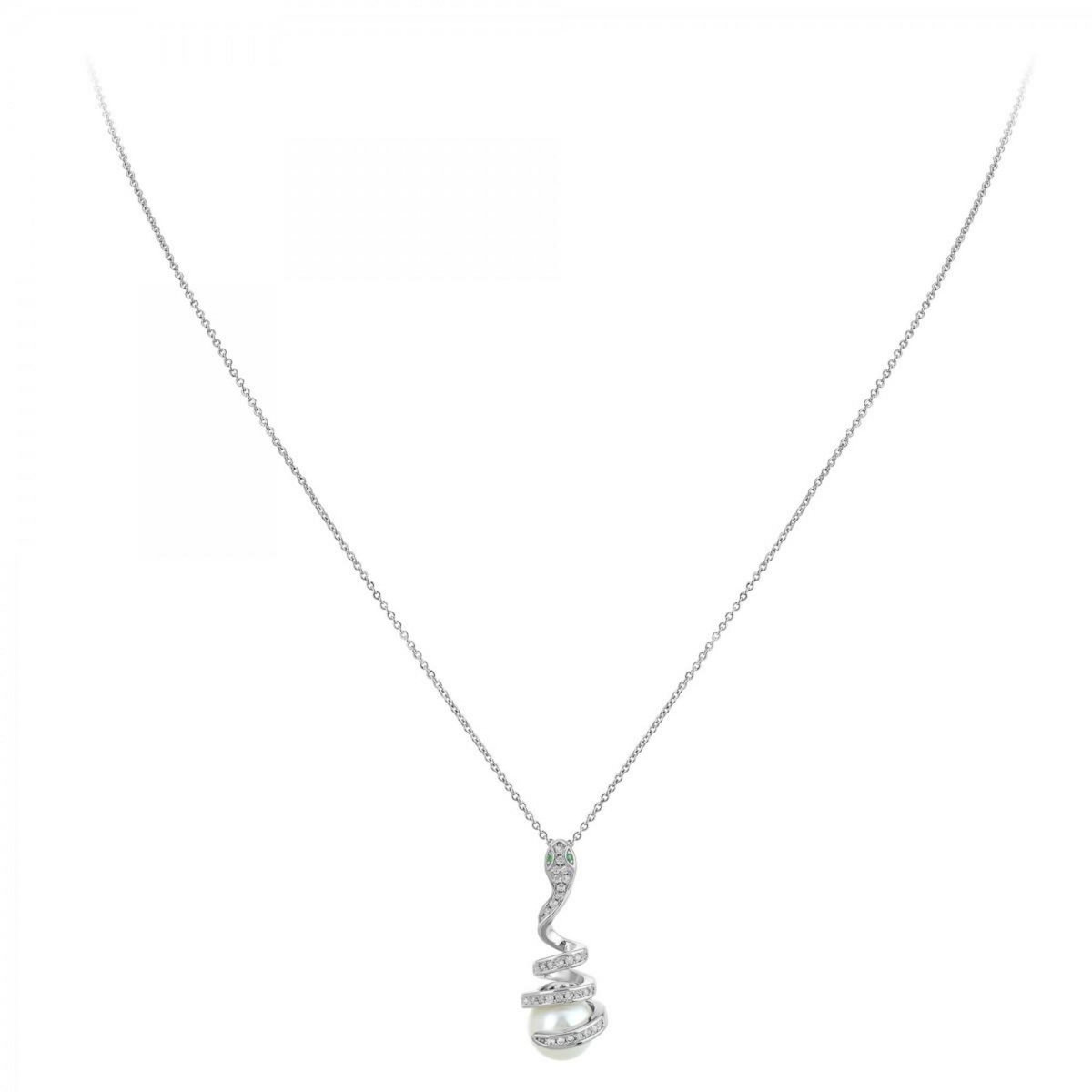 SC CRYSTAL Collier serpent SC Crystal orné de zirconium et décoré d'une perle