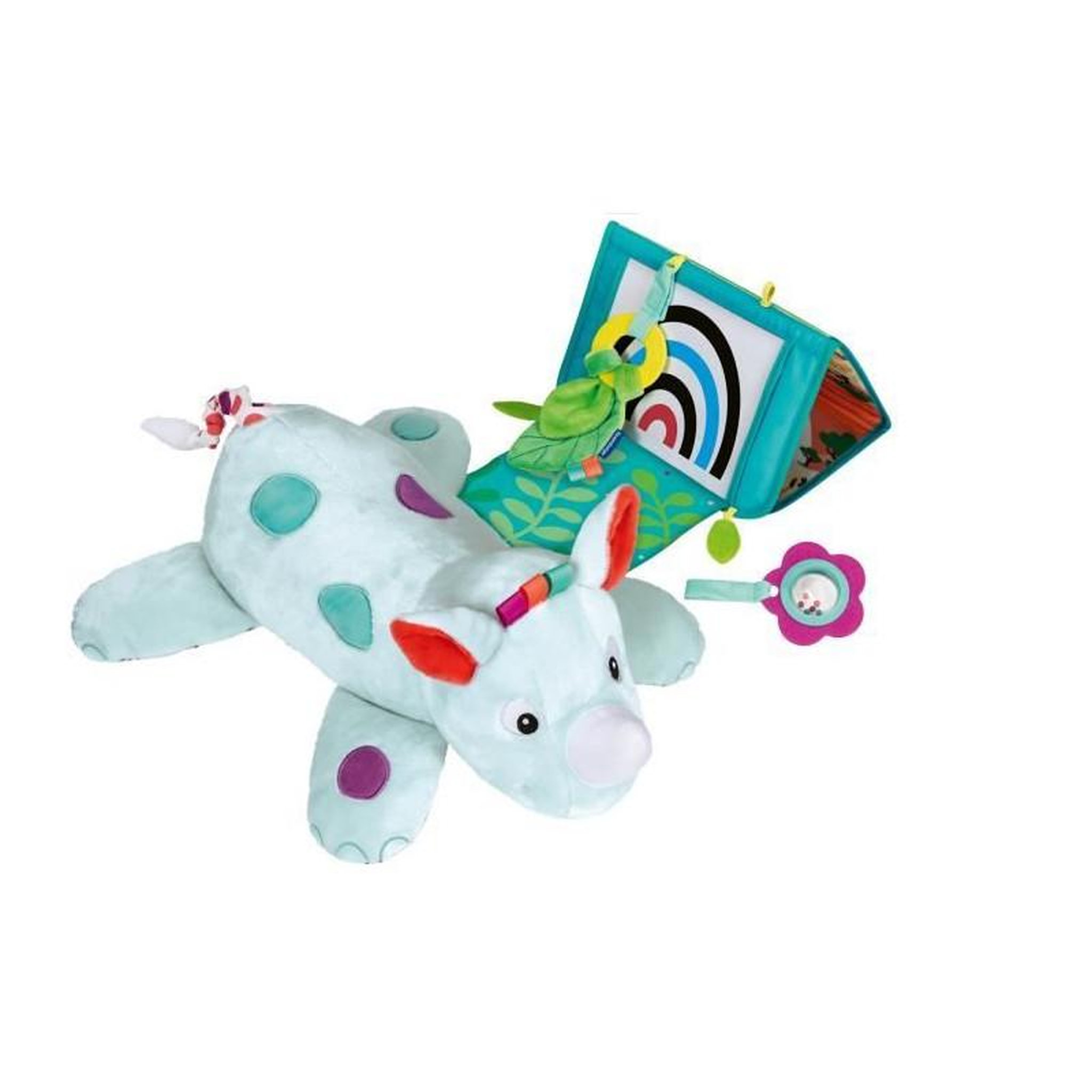 Voir la diapositive 3 : RAVENSBURGER Ravensburger -PLAY + - Coussin d'activités 3en1 rhincéros - Des la naissance - version française - 34010