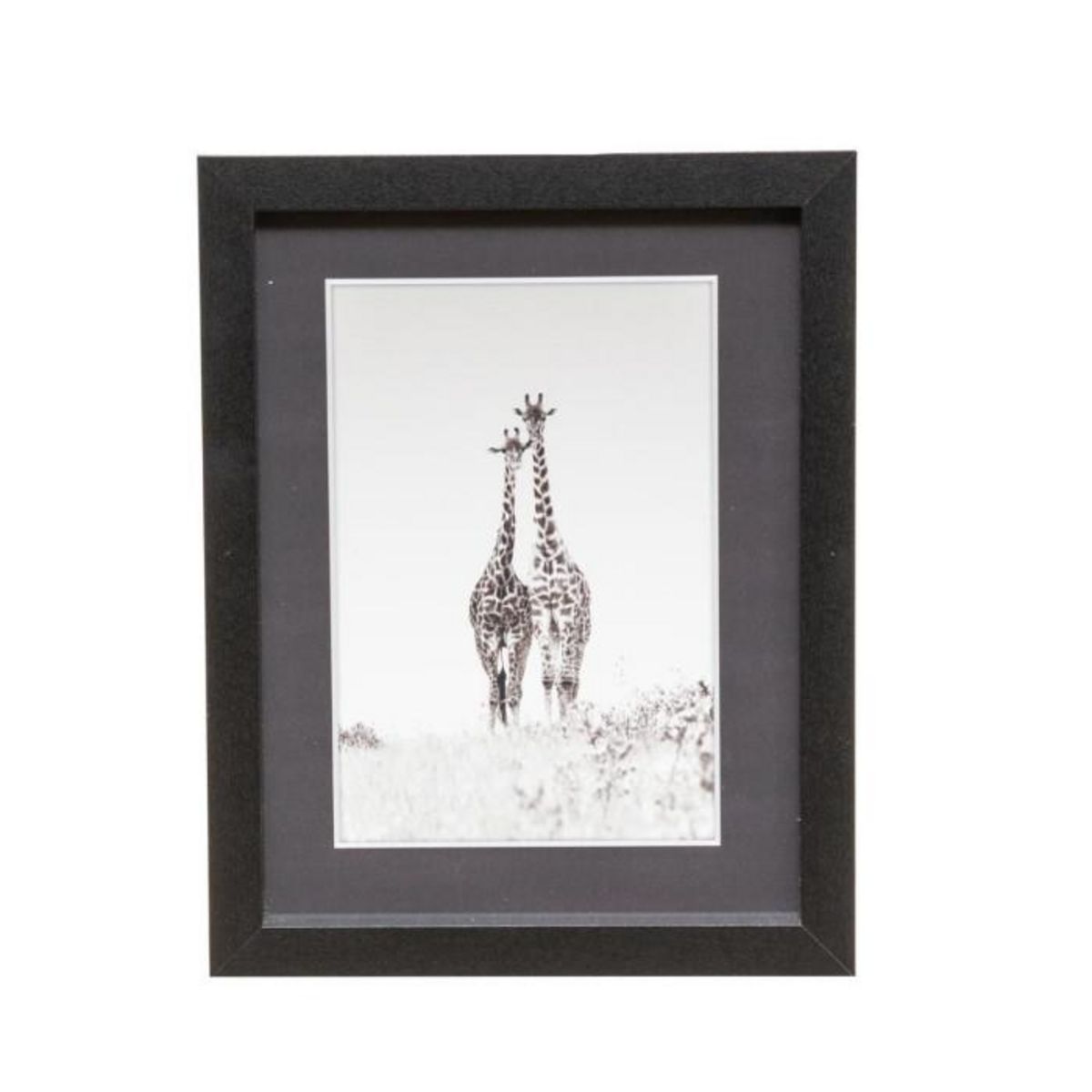 ATMOSPHERA Lot de 5 Cadres Déco  Savane  25cm Noir