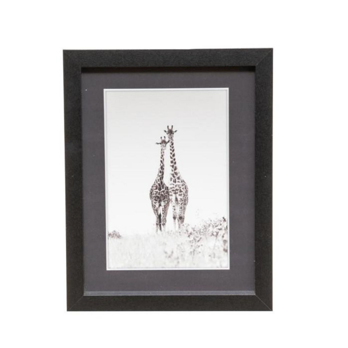 ATMOSPHERA Lot de 5 Cadres Déco  Savane  25cm Noir