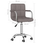 Voir la diapositive 6 : VIDAXL Chaise pivotante de bureau Taupe Tissu