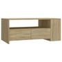 Voir la diapositive 2 : VIDAXL Table basse chene sonoma 102x55x42 cm bois d'ingenierie