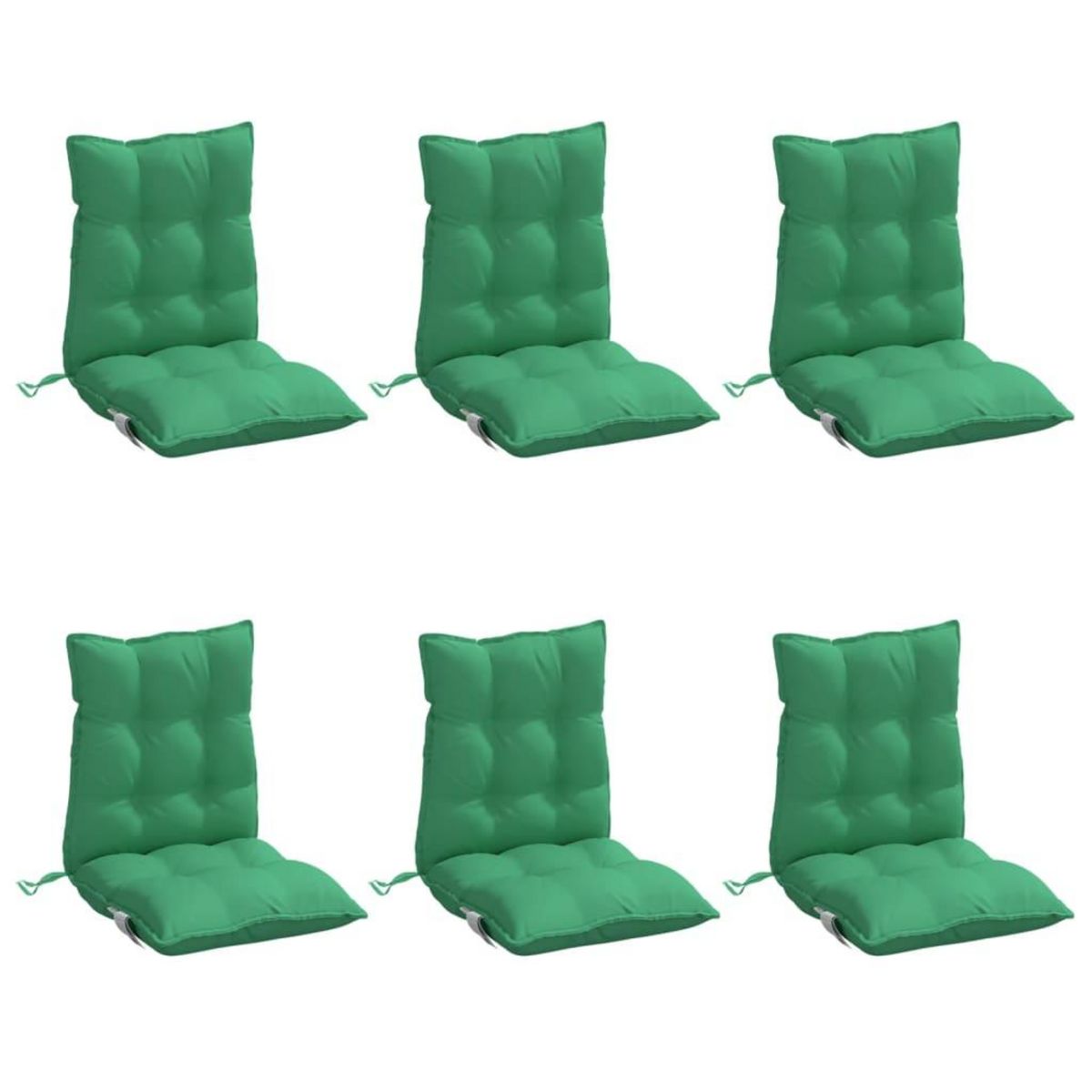 VIDAXL Coussins de chaise a dossier bas lot de 6 vert tissu oxford
