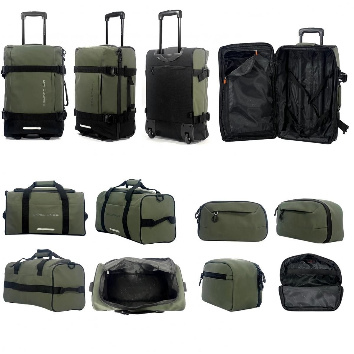 David Jones Lot 3 sacs voyage déperlants, cabine, soute, + 1 trousse de toilette