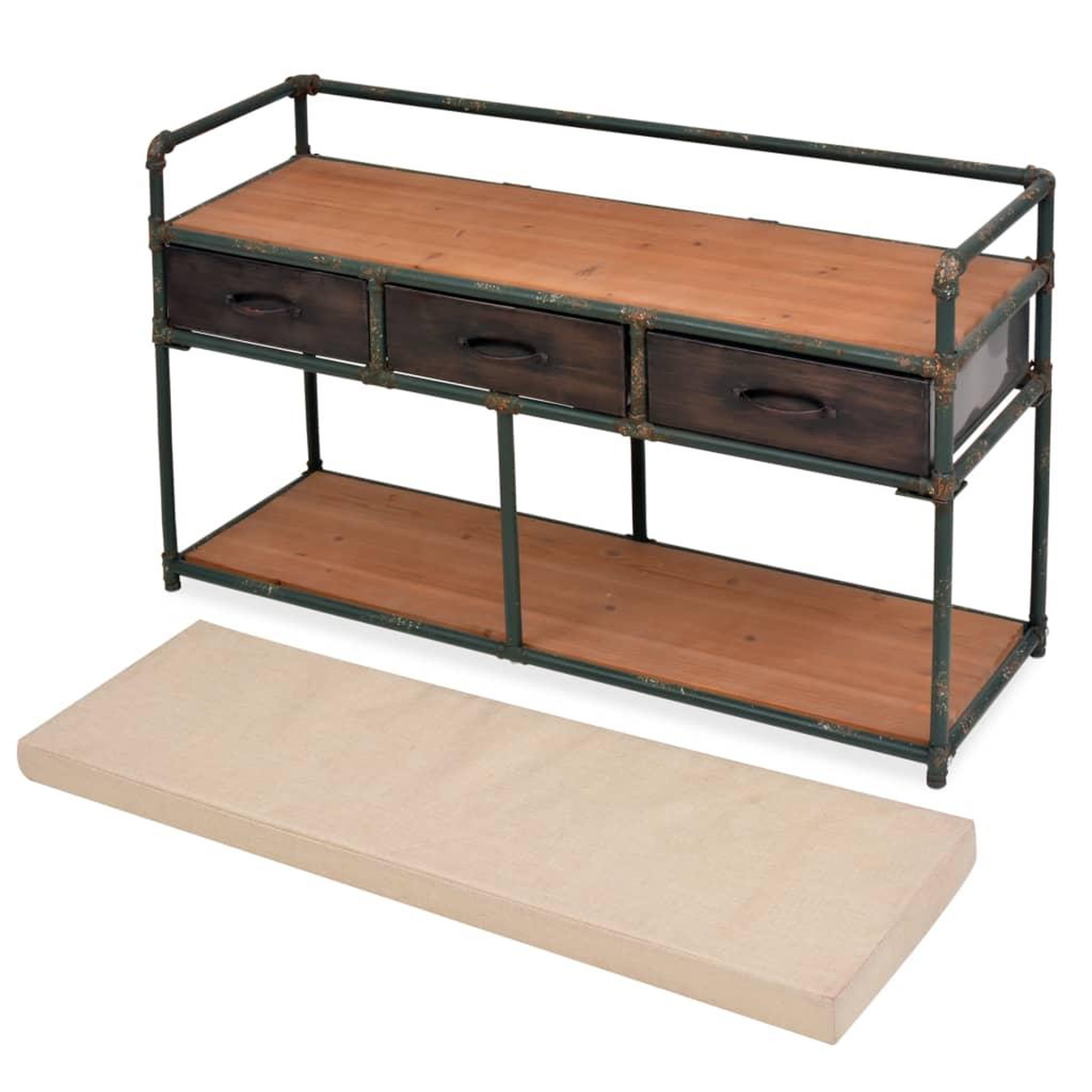 Voir la diapositive 5 : VIDAXL Banc de rangement avec coussin 107,5 x 34,5 x 59 cm
