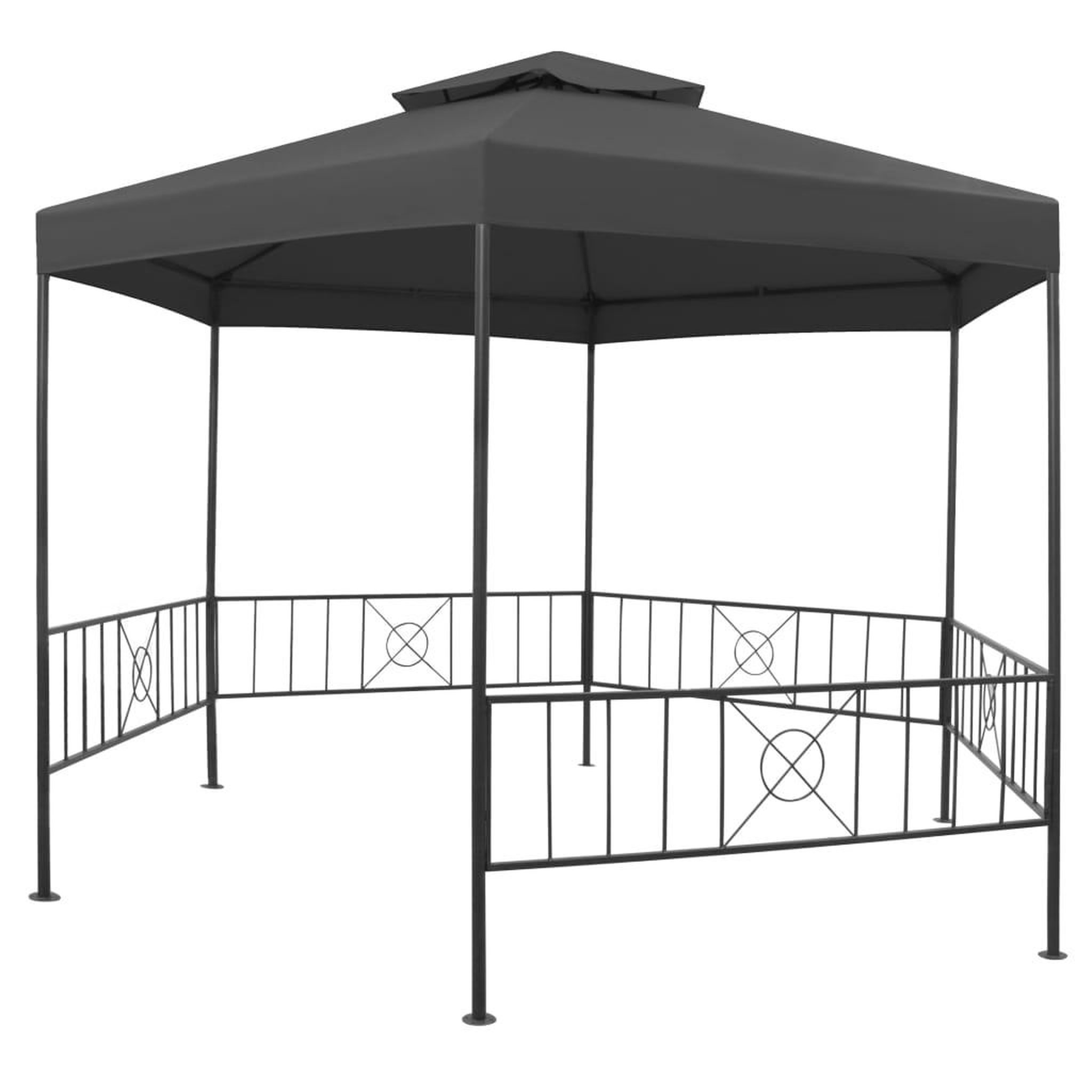 Voir la diapositive 2 : VIDAXL Belvedere de jardin 323x275x265 cm anthracite