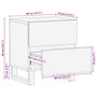 Voir la diapositive 6 : VIDAXL Table de chevet 40x34x46 cm bois de manguier massif brut