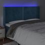 Voir la diapositive 4 : VIDAXL Tete de lit a LED Bleu fonce 203x16x118/128 cm Velours