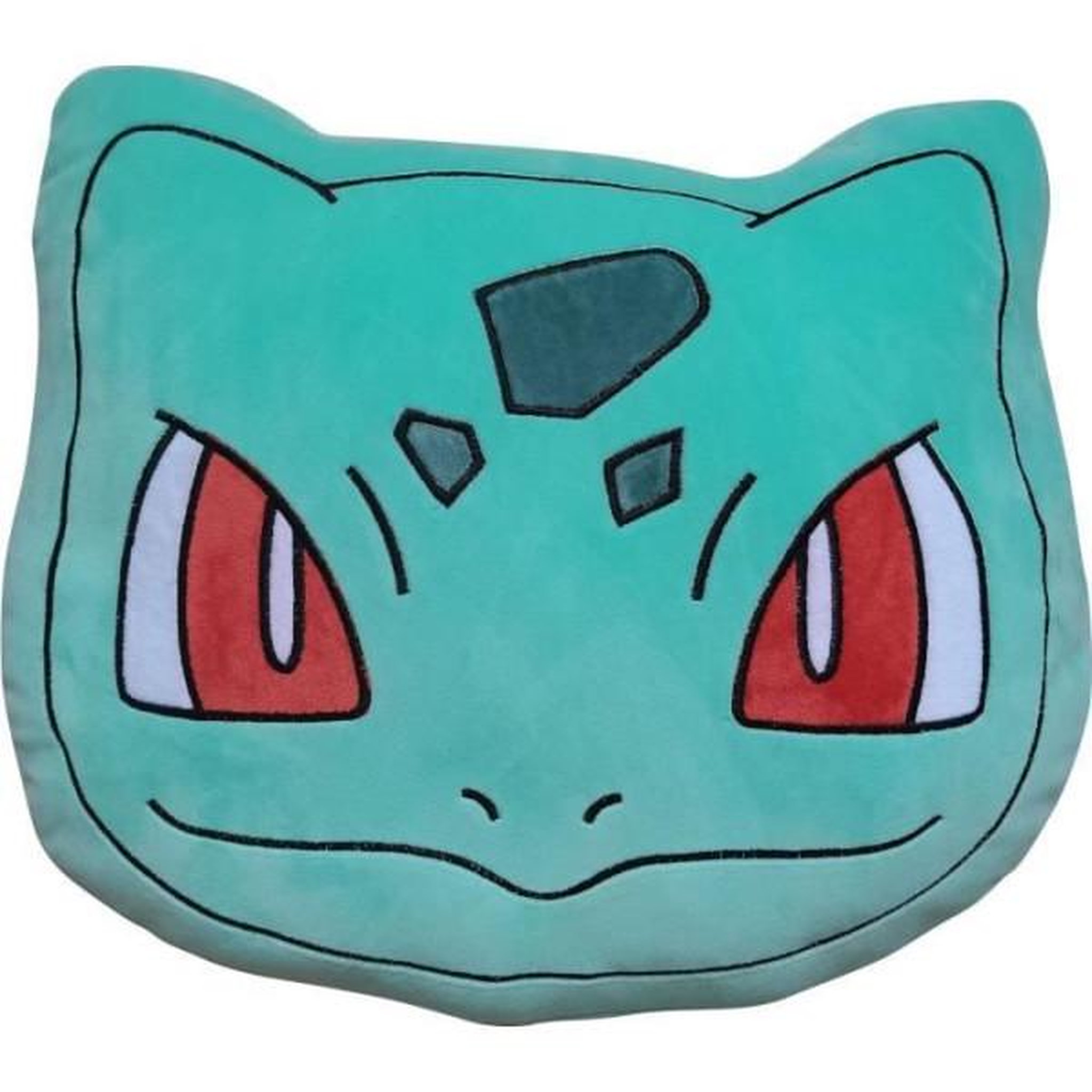 Pokemon Coussin premium 3D - POKEMON - Visage Bulbizarre - Microfibre - 40 cm