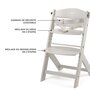 Voir la diapositive 4 : KINDERKRAFT Chaise haute bois 3 en 1 reglable avec harnais