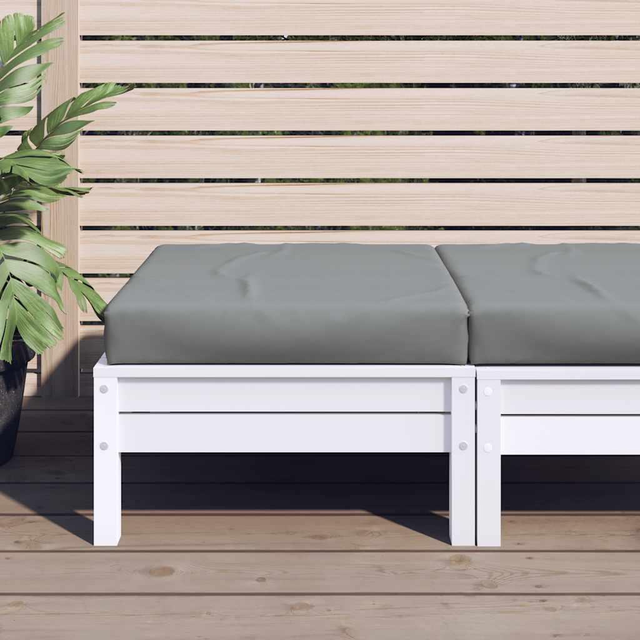 VIDAXL Coussin de palette gris 60x60x8 cm tissu oxford