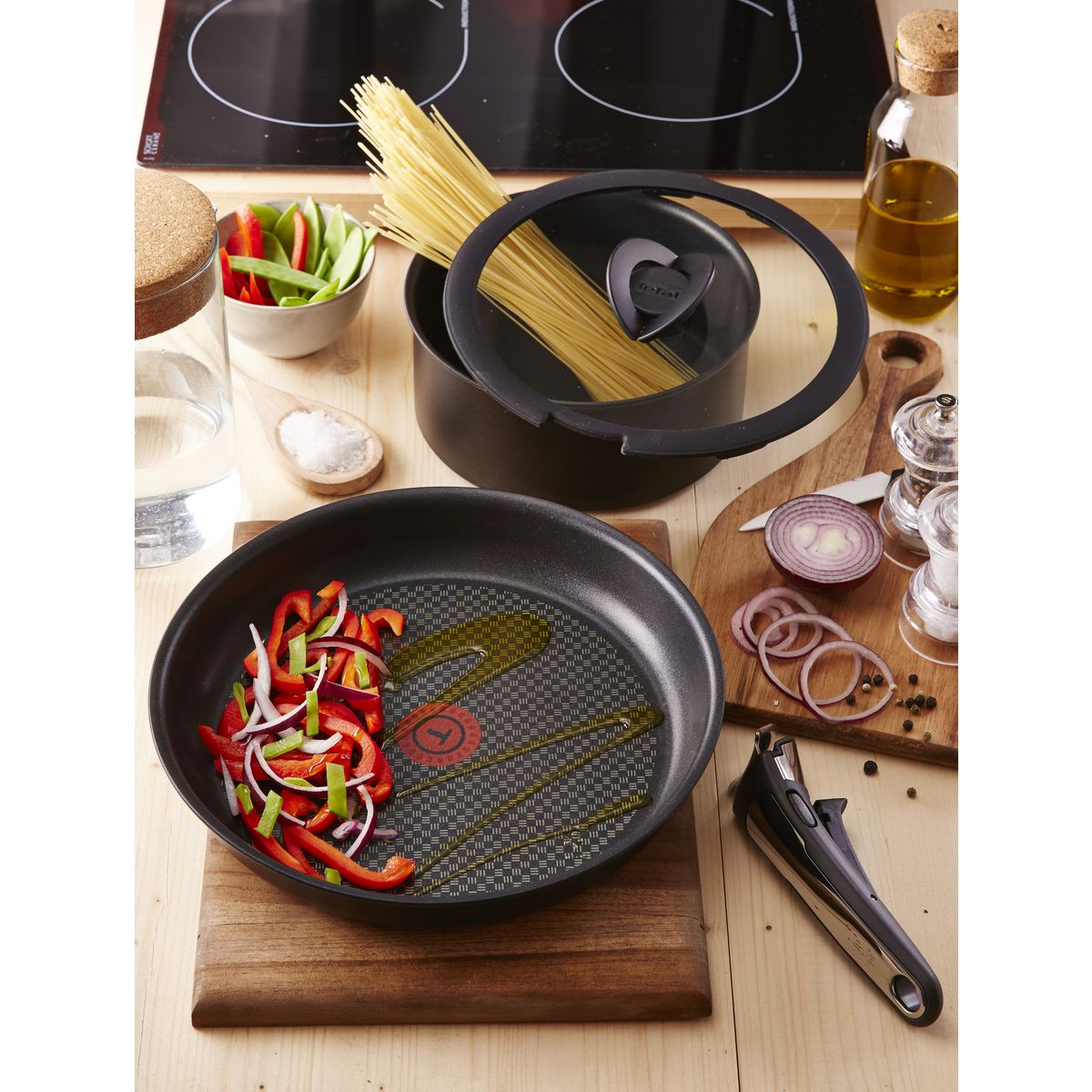 TEFAL Poignée INGENIO EFFET SOFT noire