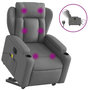 Voir la diapositive 2 : VIDAXL Fauteuil inclinable de massage electrique Gris fonce Tissu